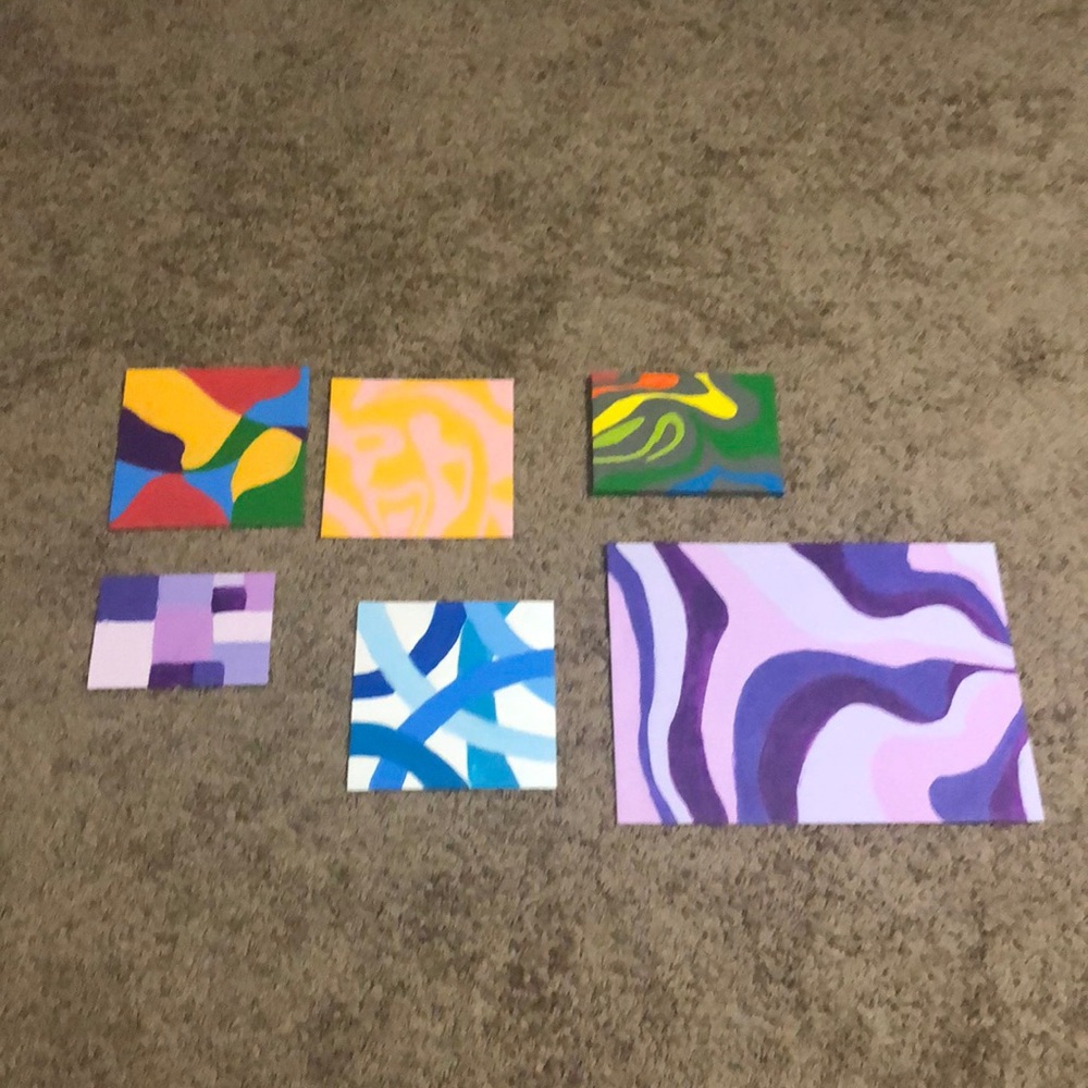 7 Child hand made painting collection